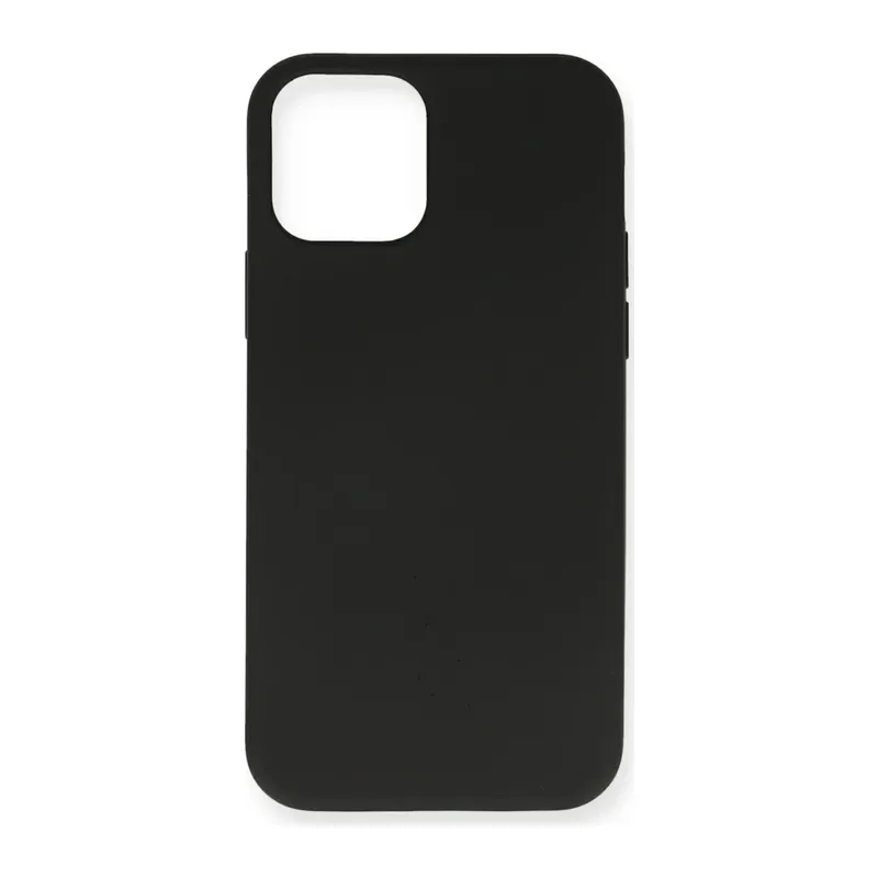 Apple iPhone 12 Pro Max Kılıf Nano içi Kadife Silikon- Siyah