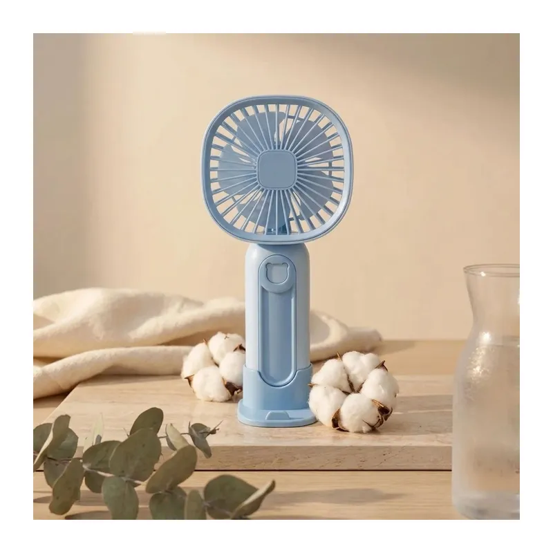 3 Kademeli Telefon Tutuculu Standlı Mini Fan – Tuşu Ayı Figürlü Masaüstü ve EldeKullanılabilen Taşınabilir Fan EKL30