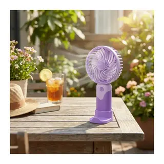 3 Kademeli Masaüstü ve El Fanı – Telefon Tutuculu, 3 Farklı Değiştirilebilir Halka Tasarımlı Mini Fan MZL37A