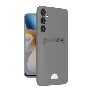Samsung Galaxy A16 5G Kılıf Kelvin Kartvizitli Silikon - Gri