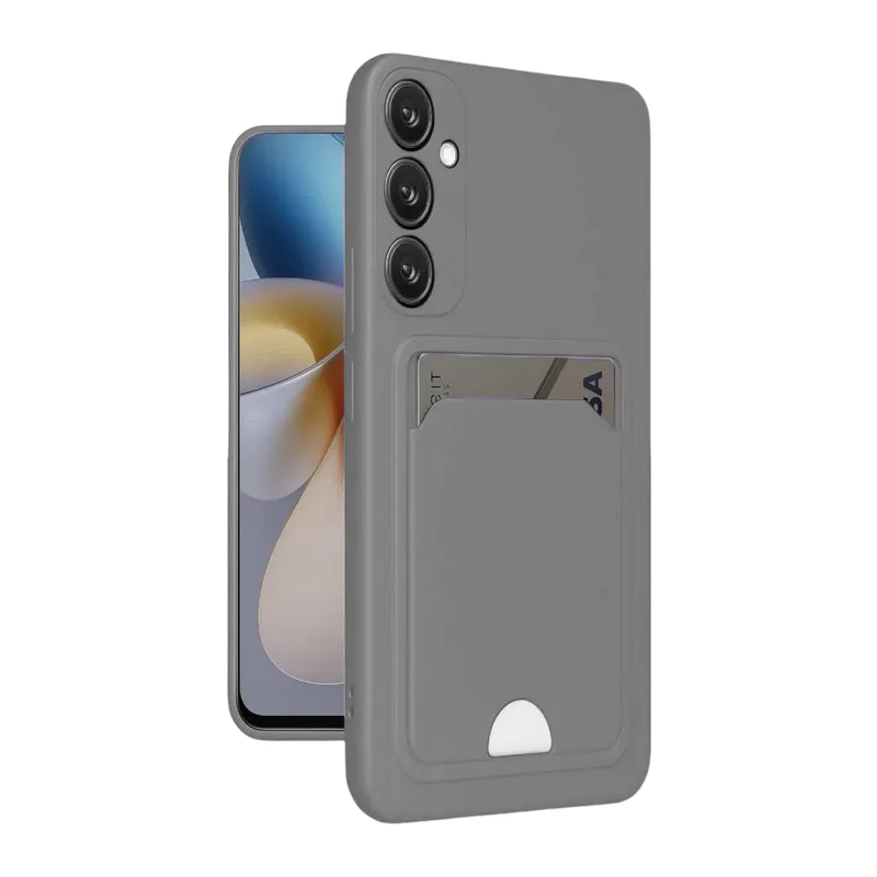 Samsung Galaxy A16 5G Kılıf Kelvin Kartvizitli Silikon - Gri