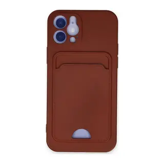 Apple iPhone 12 Kılıf Kelvin Kartvizitli Silikon - Bordo