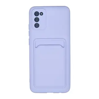 Samsung Galaxy A02S Kılıf Kelvin Kartvizitli Silikon - Lila