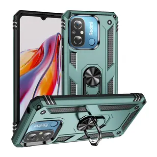 Xiaomi Redmi 12C Kılıf Sofya Yüzüklü Silikon Kapak - Yeşil