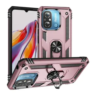 Xiaomi Redmi 12C Kılıf Sofya Yüzüklü Silikon Kapak - Rose