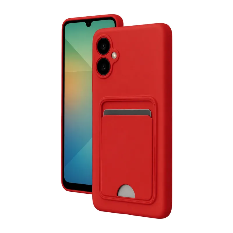 Samsung Galaxy A07 4G Kelvin Kartvizitli Silikon - Kırmızı