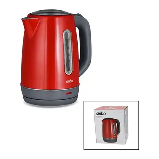 Kırmızı Çelik Kettle Su Isıtıcısı Kablosuz Kullanım 1.8LT 360 Derece Dönebilme Otomatik Kapanma SK-8031