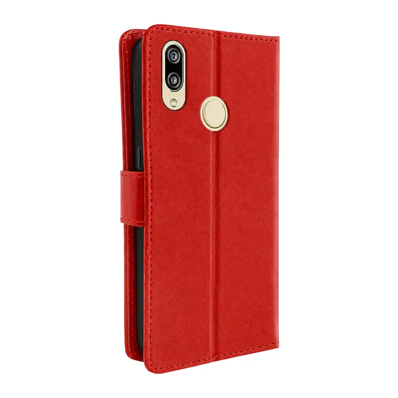 Huawei Y7 2019 Trend S Plus Kapaklı Telefon Kılıf - Kırmızı