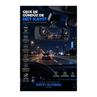 Full HD 1080P Döngüsel Kayıtlı Araç Kamerası