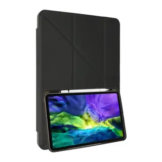 Apple iPad Air 4 10.9 Kılıf Kalemlikli Mars Tablet Kılıfı - Koyu Gri