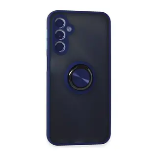 Samsung Galaxy M34 5G Kılıf Montreal Yüzüklü Silikon Kapak - Lacivert