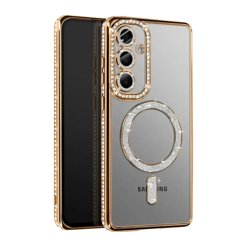 Samsung Galaxy A37 5G Joke Simli Magneticsafe Kılıf - Gold