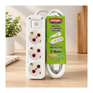Anahtarlı 3 m Priz
