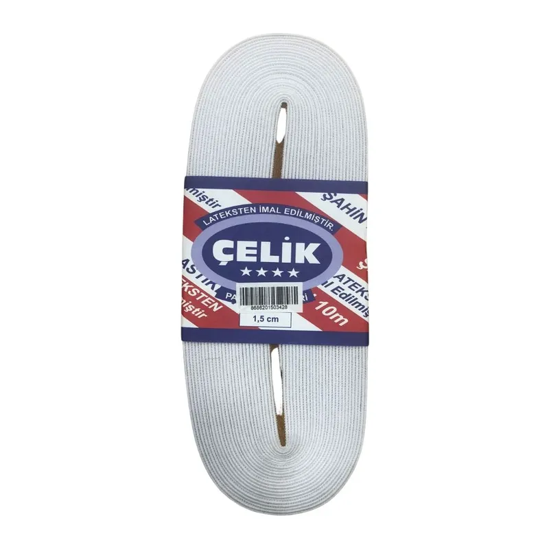 10 m 1.5 cm Beyaz Paça Lastiği