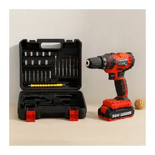 24W Şarjlı Matkap Seti 1350 RPM Çantalı (Kırmızı)