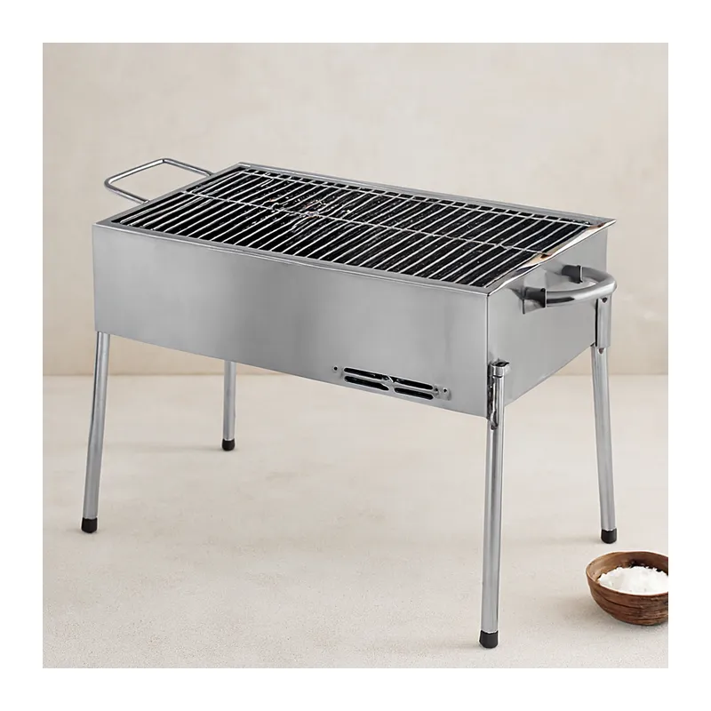 Paslanmaz Portatif Mangal 70 cm Ayaklı Standlı