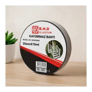 25mm x 10m Kaydırmaz Siyah Bant