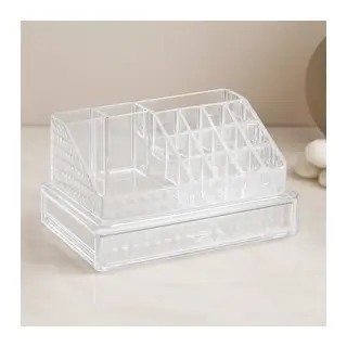 Tek Çekmeceli 16 Bölmeli Şeffaf Makyaj ve Takı Organizeri 23.3x13.5x11.5 cm