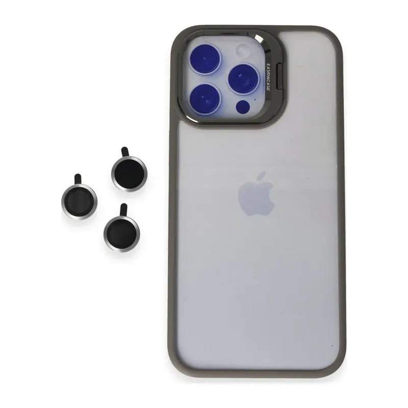 Joko Apple iPhone 15 Pro Max Kılıf Roblox Lens Standlı Kapak - Titan Gri