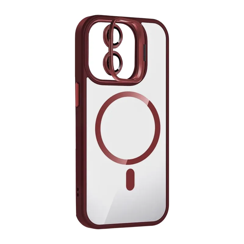 Joko Apple iPhone 11 Remim Lensli Magsafe Standlı Kapak - Bordo