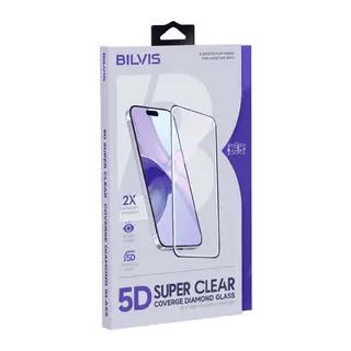 Apple iPhone 17 Pro Max /18 Pro Max Bilvis 5D Super Clear Diamond Cam Ekran Koruyucu -Şeffaf