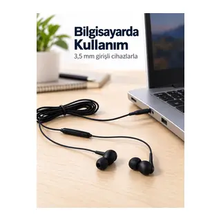 Günlük Kullanıma Uygun Silikon Uçlu Kablolu Kulaklık
