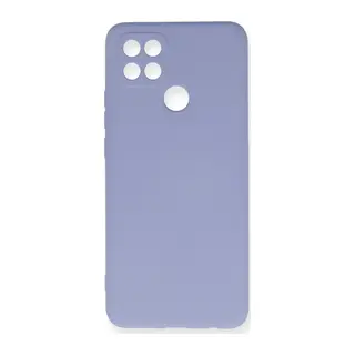 Oppo A15 Kılıf Nano içi Kadife Silikon - Lila
