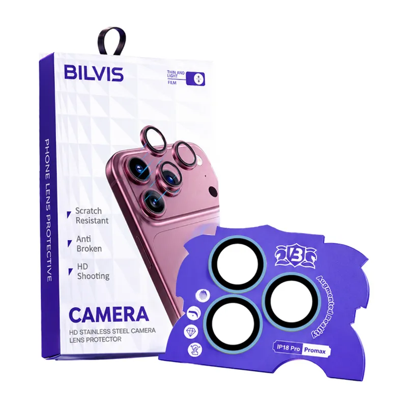 Apple iPhone 18 Pro Max Bilvis Titan Kamera Lens - Açık Mavi