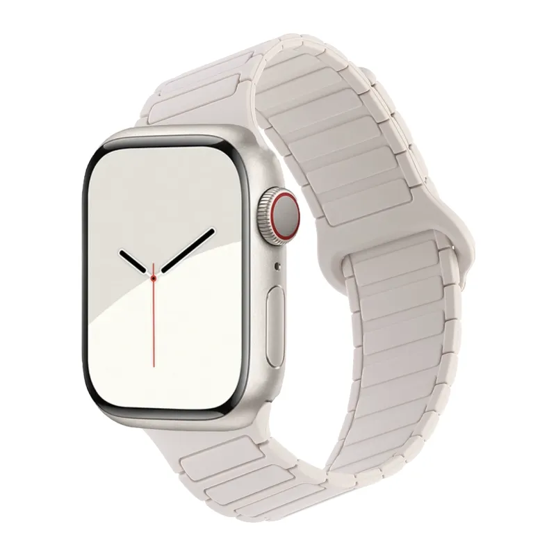 Apple Watch Ultra 49mm Armor Manyetik Kordon - Krem