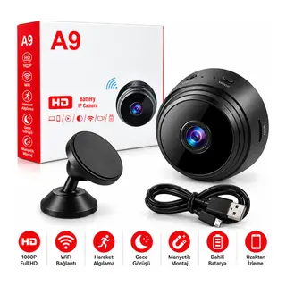 Wifi Hd Mini Battery Ip Kamera Uzaktan İzlenebilen 20FPS-15FPS A9