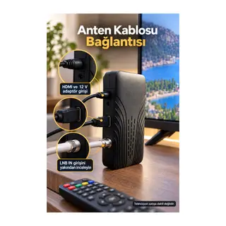 USB 2.0 Girişli HD Uydu Alıcısı