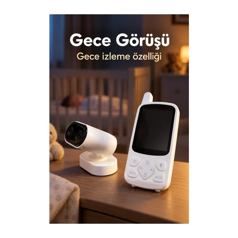 Görüntülü Bebek Telsizi Ekranlı ve Çift Yönlü Konuşmalı