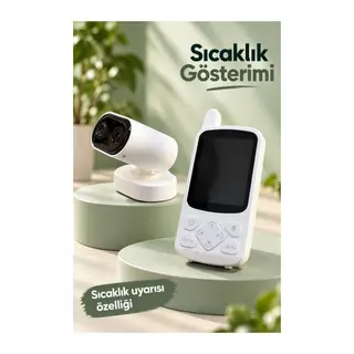 VOX Modlu Görüntülü Bebek Telsizi Kamera ve Ekran Seti