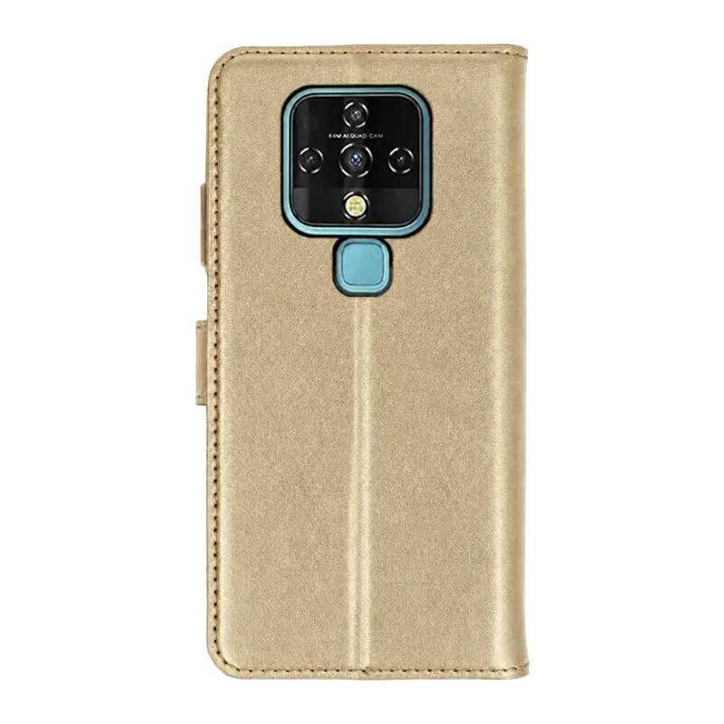 Tecno Camon 16 Trend S Plus Kapaklı Telefon Kılıf - Gold