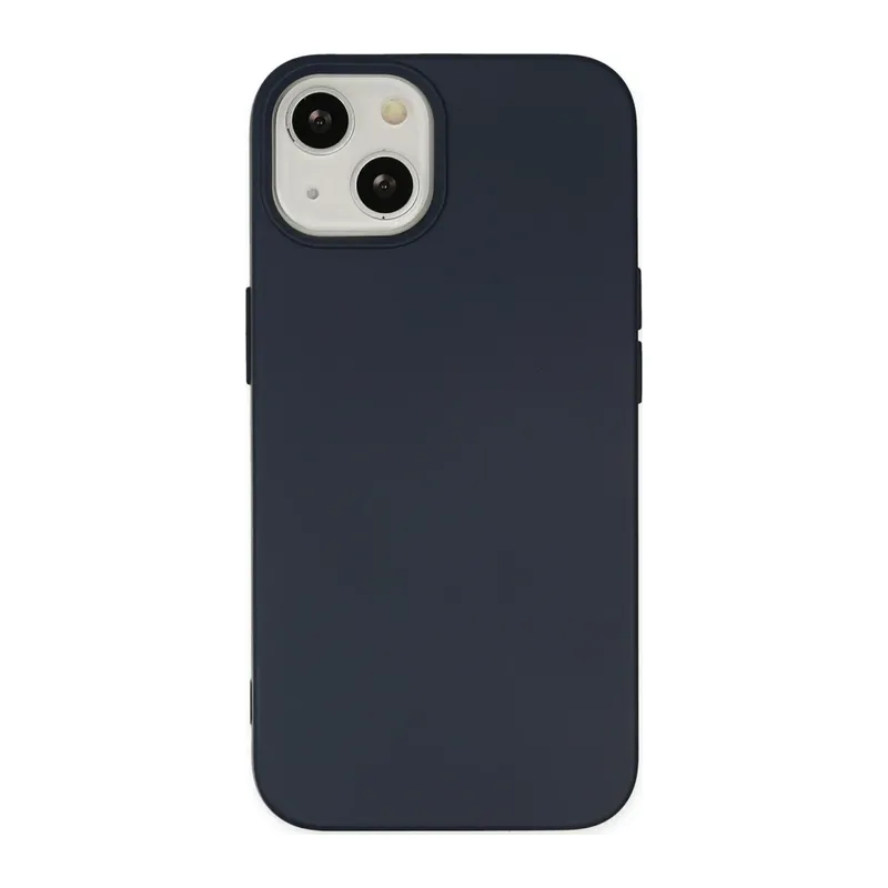 Apple iPhone 15 Kılıf Nano içi Kadife Silikon - Lacivert