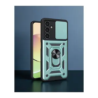 Samsung Galaxy A15 4g Kılıf Pars Lens Yüzüklü Silikon - Yeşil