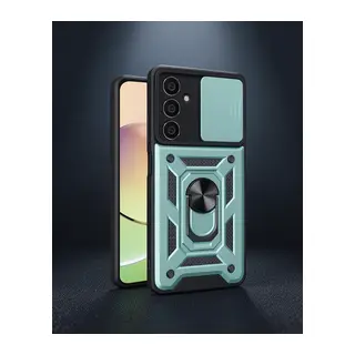 Samsung Galaxy A35 5g Kılıf Pars Lens Yüzüklü Silikon - Yeşil