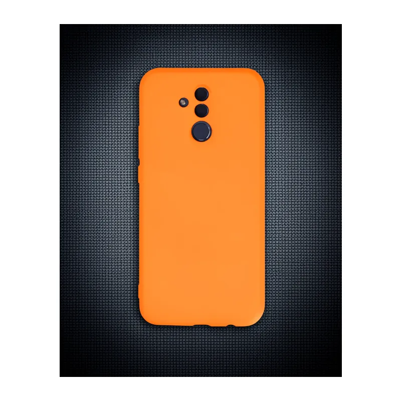 Huawei Mate 20 Lite Kılıf Nano İçi Kadife Silikon - Turuncu