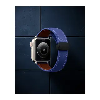 Apple Watch 42mm Kr414 Daks Deri Kordon (saat Değildir) - Lacivert