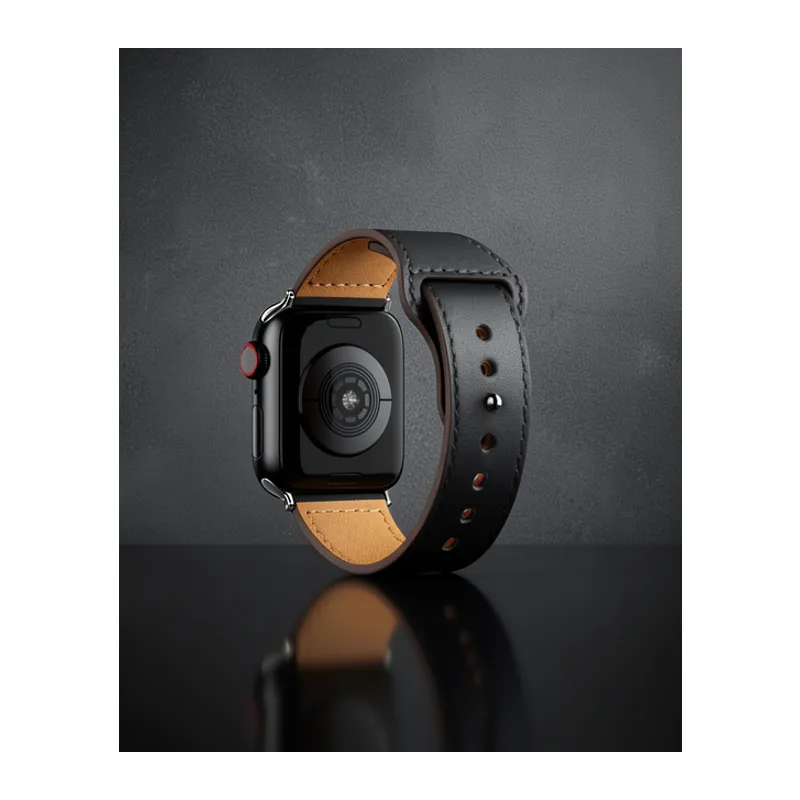 Apple Watch 38mm Kr415 Luaz Deri Kordon (saat Değildir) - Siyah