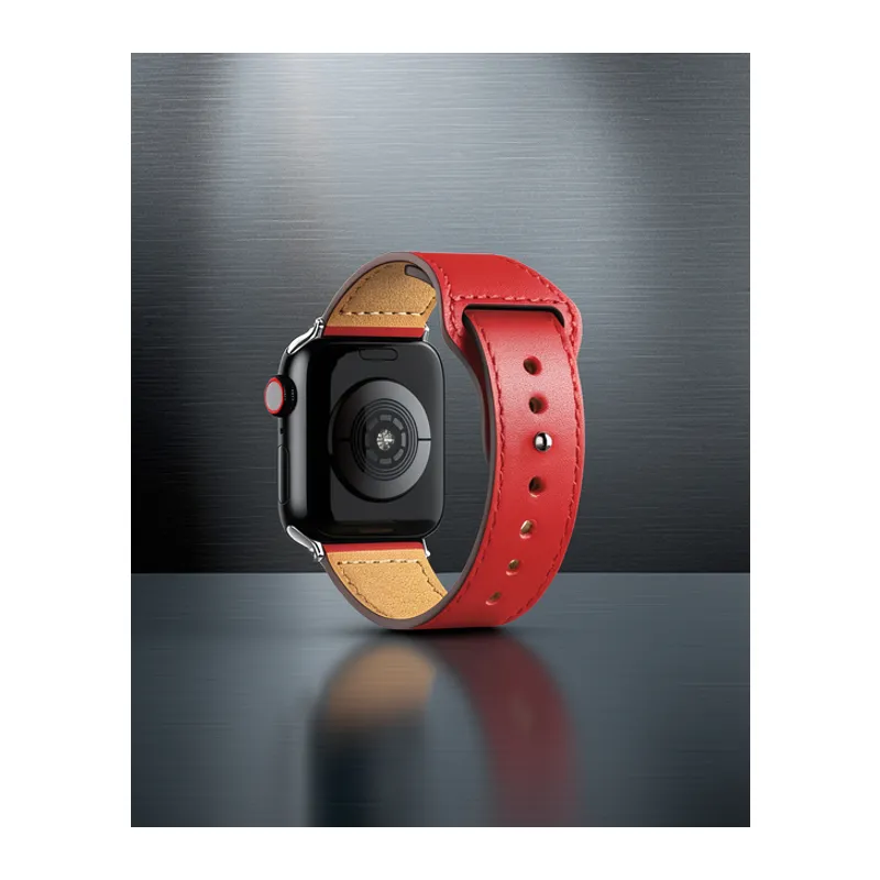 Apple Watch 38mm Kr415 Luaz Deri Kordon (saat Değildir) - Kırmızı