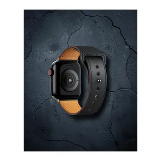 Apple Watch 42mm Kr415 Luaz Deri Kordon (saat Değildir) - Siyah
