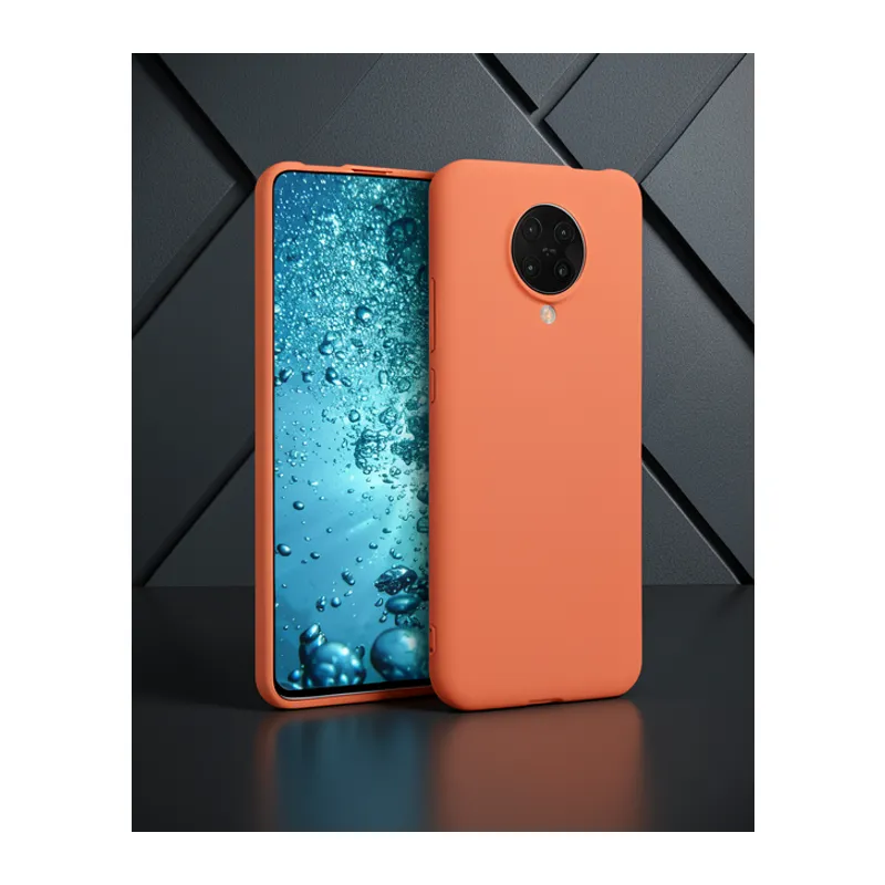Xiaomi Redmi K30 Pro Kılıf Nano İçi Kadife Silikon - Turuncu