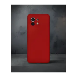 Xiaomi Mi 11 Kılıf Nano İçi Kadife Silikon - Kırmızı