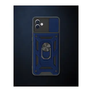 Samsung Galaxy A04e Kılıf Pars Lens Yüzüklü Silikon - Lacivert