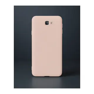 Samsung Galaxy J7 Prime Kılıf Nano İçi Kadife Silikon - Pudra