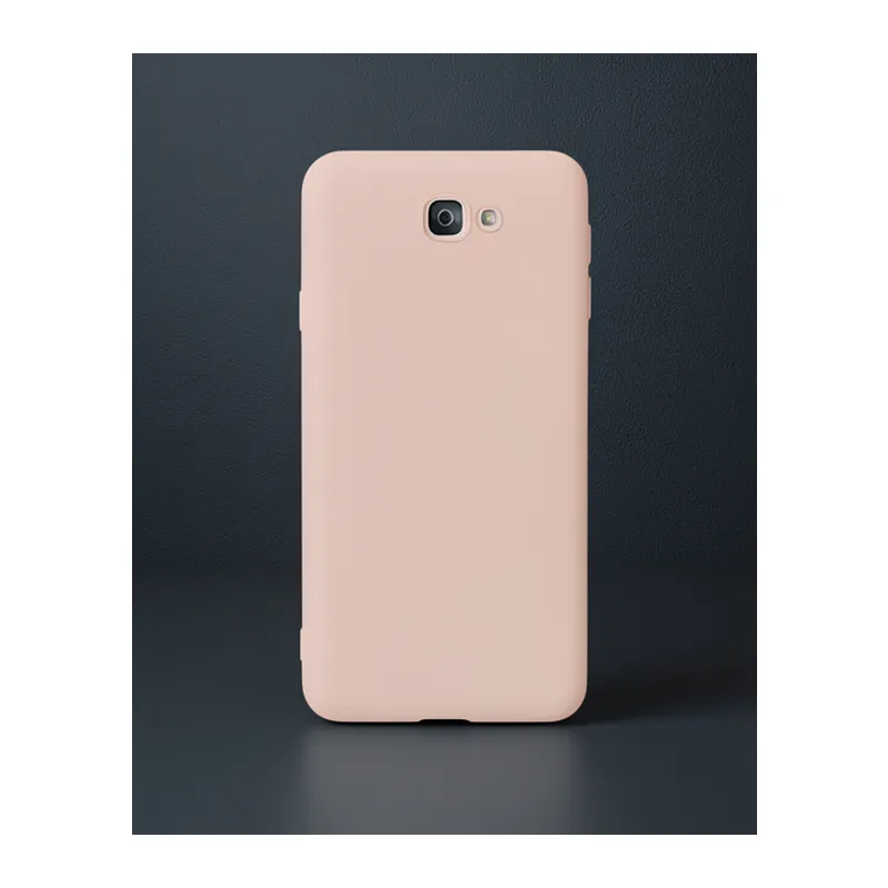 Samsung Galaxy J7 Prime Kılıf Nano İçi Kadife Silikon - Pudra