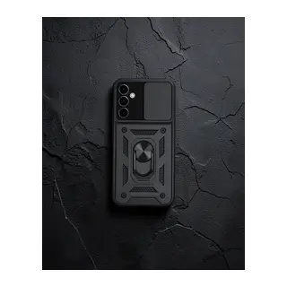 Samsung Galaxy A54 5g Kılıf Pars Lens Yüzüklü Silikon - Siyah