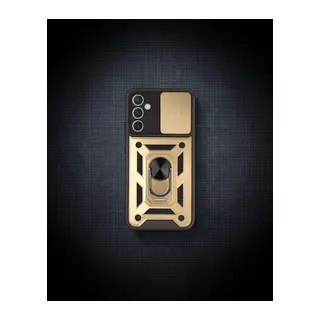 Samsung Galaxy A54 5g Kılıf Pars Lens Yüzüklü Silikon - Gold