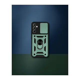Samsung Galaxy A54 5g Kılıf Pars Lens Yüzüklü Silikon - Yeşil